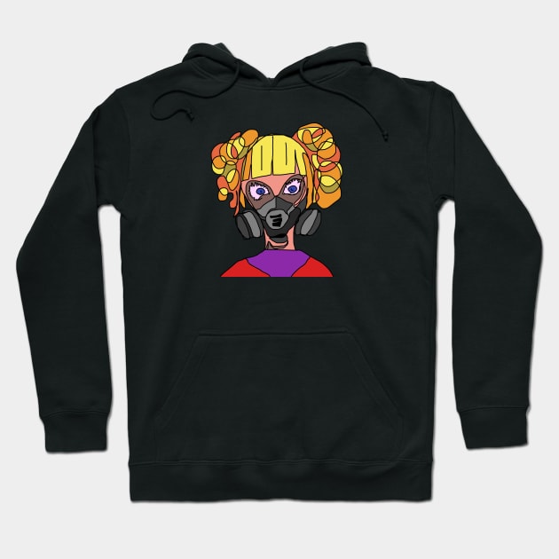 Girl in mask Hoodie by Gregg Standridge